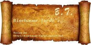 Bierbauer Teréz névjegykártya